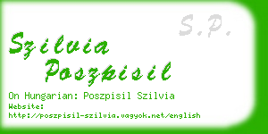 szilvia poszpisil business card